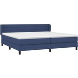  Krevet s oprugama i madracem plavi 200 x 200 cm od tkanine | shoptok.hr
