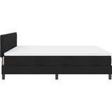 vidaXL Postelja z vzmetnico z vzmetnico Črna 180 x 200 cm blago, (5000128493) | Shoptok.si
