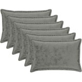  Presvlaka za jastuk 6 pcs HOUTEN Tamnosiva 50 x 80 cm Flanel Slike