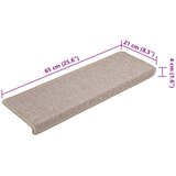 Prostirke za stepenice 15 kom 65x21x4 cm taupe pravokutni rub | shoptok.hr