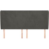  Uzglavlje s ušima tamnosivo 163x23x118/128 cm baršunasto | shoptok.hr