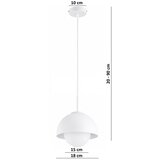 Brilagi Luster na kablu COSMO 1xE27/60W/230V prečnik 18 cm bela/zlatna | Eponuda.com