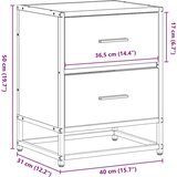 vidaXL Nočna omarica 2 kosa rjavi hrast 40x31x50 cm inženirski les | Shoptok.si