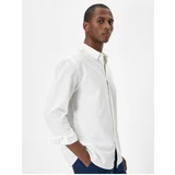 Koton Long Sleeve Shirt Classic Cuff Collar Buttoned