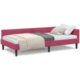 vidaXL Krevetni okvir sa kutnim dizajnom boja crnog vina 100 x 200 cm | shoptok.hr