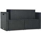 Poli 6-dijelna vrtna garnitura od poliratana s jastucima crna | shoptok.hr