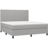  box spring s madracem LED svjetlosivi 180x200 cm tkanina | shoptok.hr