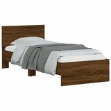 Okvir kreveta bez madraca s uzglavljem boja hrasta 90x190 cm | shoptok.hr