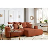Bobochic Paris Narančasta baršunasti kutna garnitura Enjoy – | shoptok.hr