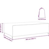 vidaXL Prevleka za zunanje pohištvo Črna 305 x 190 x 85 cm 210D | Shoptok.si