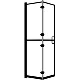  Sklopiva pregrada za tuš ESG 120 x 140 cm crna | shoptok.hr