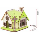 3d drvena slagalica - Zelena kućica