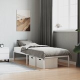 vidaXL Kovinski posteljni okvir bel 75x190 cm cene