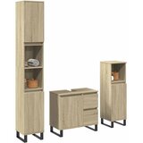  3-dijelni set kupaonskog namještaja boja hrasta sonome drveni | shoptok.hr