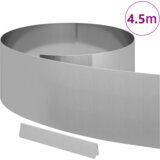 vidaXL Ograje za vrt srebrna 450 x 25 cm Pocinkano jeklo | Shoptok.si