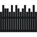  Zidno uzglavlje crni 108x3x80 cm od masivne borovine | shoptok.hr