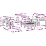  Set vanjskih sofa 10 kom. Prirodna i krem Čvrsto drvo akacije | shoptok.hr