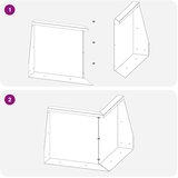  Zid za zadržavanje 50 x 50 x 40 cm Pocinčani čelik Srebrna - Pocinčani čelik 50 x 50 x 40 cm 1 x 270° kut | shoptok.hr
