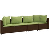 Maison Chic Seti vrtnega pohištva - Vrtna garnitura - Vrtni pohištvo set 4-delna z blazinami rjav poli ratan, (21817348) | Shoptok.si