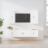 vidaXL Komplet TV omaric 5-delni bel inženirski les | Shoptok.si