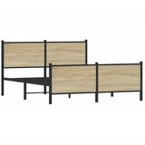  Metalni okvir kreveta bez madraca boja hrasta sonome 150x200 cm | shoptok.hr