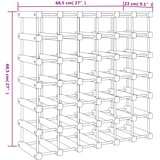  Stalak za vino za 42 boce 68,5 x 23 x 68,5 cm masivna borovina | shoptok.hr