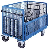 eurokraft pro Zabojni voziček, stene iz jeklene mreže, brez pokrova, DxŠ 1050 x 700 mm | Shoptok.si