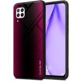 Cadorabo Ohišje, združljiv s Huawei - Stripe Optics v Crimson Pink - Zaščitni pokrov iz silikona TPU in hrbta iz kaljenega stekla, (20579561) | Shoptok.si
