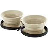 Hunter putna silikonska posuda s torbicom List bež, 2x750 ml | shoptok.hr