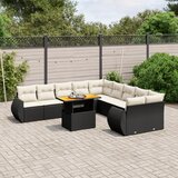 vidaXL 11-dijelni set vrtnih sofa od poliratana s jastucima crni | shoptok.hr