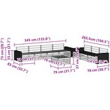  Set vanjskih sofa 8 pcs Prirodna 79 x 79 x 37 cm | Eponuda.com