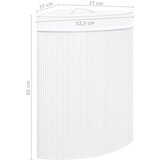  Kutna košara za rublje od bambusa bijela 60 L | Eponuda.com