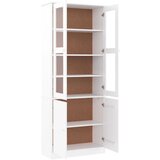 Staklena vitrina ALTA bijela 77x35x186,5 cm od masivne borovine | Eponuda.com