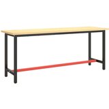 vidaXL Okvir za radni stol mat crni i mat crveni 190x50x79 cm metalni | shoptok.hr