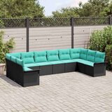  Vrtna sedežna garnitura s shranjevanjem 10 pcs Črna poli ratan, (5000143800) | Shoptok.si