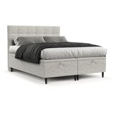 Maison de Rêve Svijetlo sivi tapecirani bračni krevet s prostorom za odlaganje 140x200 cm Senses – | shoptok.hr