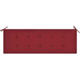  Složiva vrtna klupa s jastukom 159 cm od masovne tikovine Crvena 150 cm | Shoptok.si