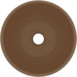  Luksuzni okrugli umivaonik mat krem 40 x 15 cm keramički | shoptok.hr