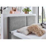 Meise Möbel Siva oblazinjena zakonska postelja z letvenim dnom 180x200 cm Piano – | Shoptok.si