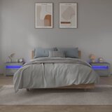 The Living Store Nočna omarica 2 kosa LED siva sonoma 60x35x40 cm - Nočna Omarica, (21432772) Cene