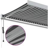 Tenda na uvlačenje antracit-bijela 3,5x2,5 m tkanina i aluminij | Eponuda.com