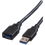 Roline USB kabel USB 3.2 gen. 1 (USB 3.0) USB-A vtič\, USB-A vtičnica 0.80 m črna zaščiten 11.02.8977, (20416486) | Shoptok.si