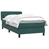 Box spring postelja z vzmetnico temno zelena 80x220 cm žamet, (22011464) | Shoptok.si
