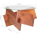 vidaXL Klubska mizica 60 cm trden akacijev les | Shoptok.si