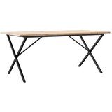 Maison Chic Jedilna miza - Kuhinjska miza - Jedilni stol X okvir 180x90x75,5 cm trdna borovina lito železo, (21714869) Cene