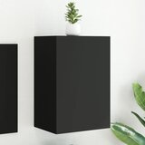 vidaXL Stenska TV omarica črna 40,5x30x60 cm iverna plošča Cene