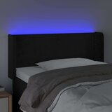  Uzglavlje crno 103x16x78/88 cm baršunasto | shoptok.hr