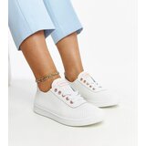 Gemre White eco-leather lace-up sneakers Yusra perforated | shoptok.hr