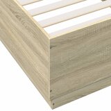  Okvir za krevet s LED svjetlima boja hrasta 90 x 200 cm drveni | shoptok.hr
