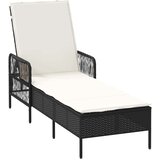  Ležaljka 3 pcs Crna i krem-bijela 55 x 200 x 92 cm poliratan | shoptok.hr